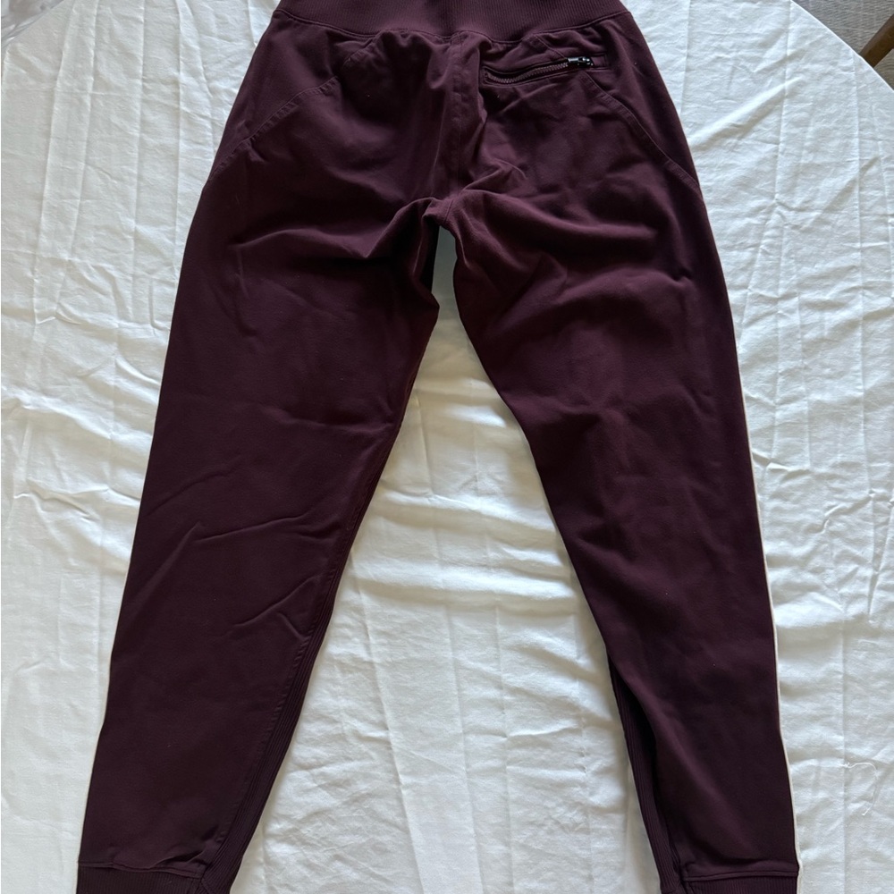Athleta Maroon Track Joggers with Side Stripes size XXS - Picture 3 of 5